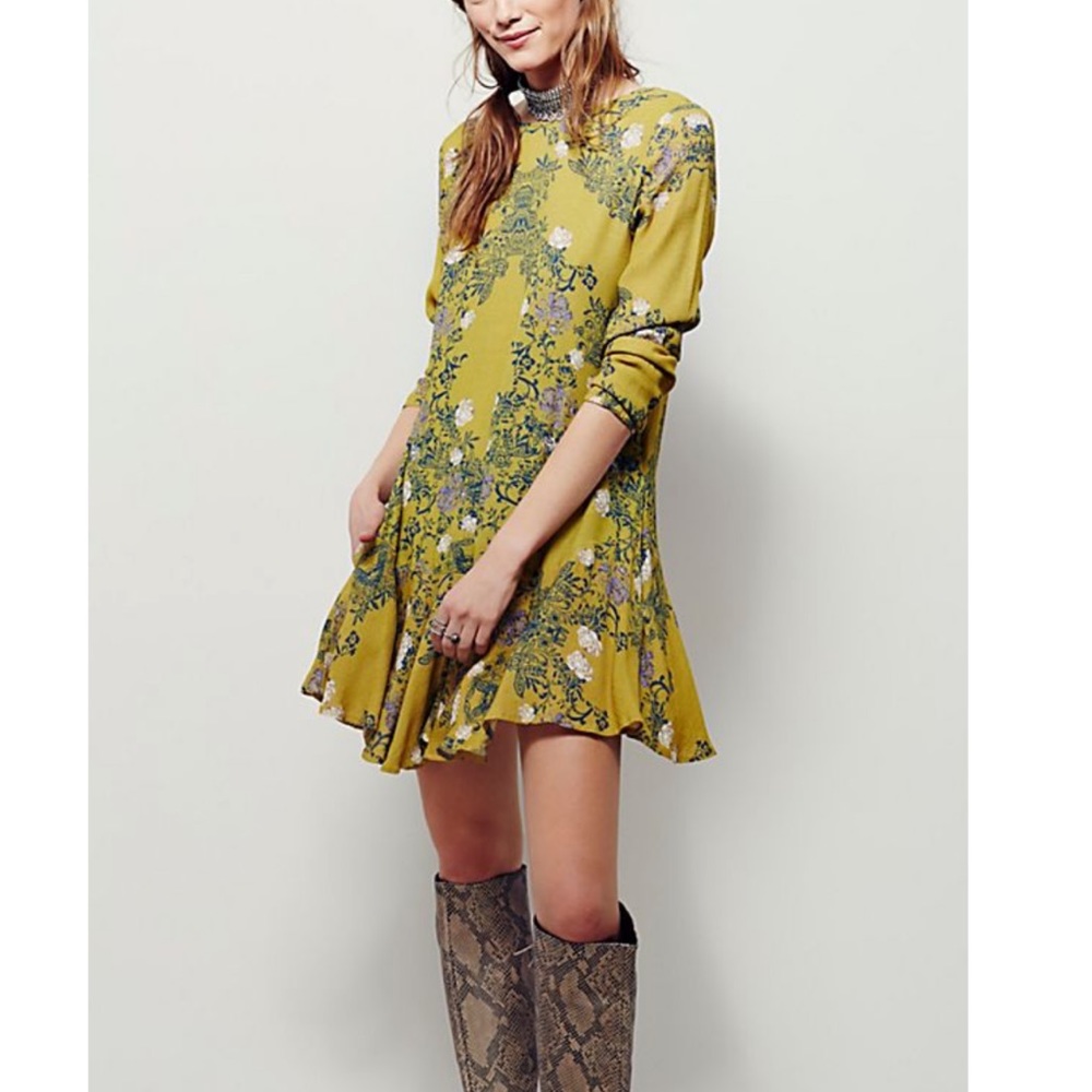 Free people Smooth Talker Floral Print Tunic SZ XS